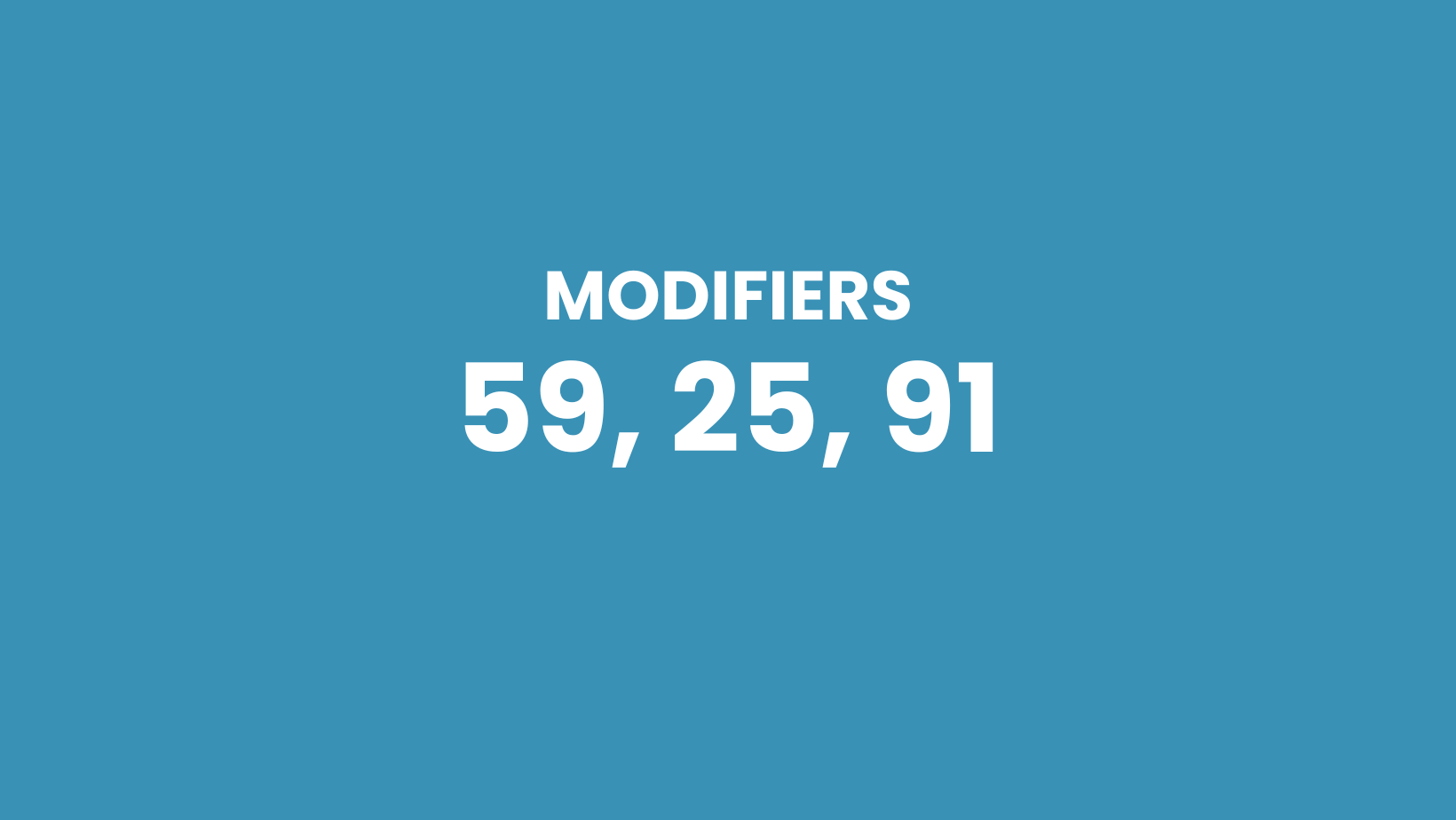 Modifiers 59, 25, And 91